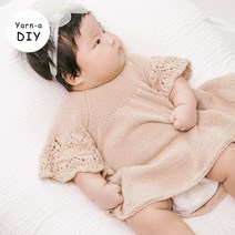 야나 [DIY패키지][니팅포올리브] 코튼 메리노 레이스 뱃 탑 & 드레스(+인쇄도안) 니팅포올리브 아기옷뜨기 유아옷만들기 대바늘뜨개 diy키트 대바늘 뜨개질, 드레스 10세(8볼), 오커 브라운