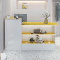 남쪽나무 카운터 데스크 계산대 미용실 헬스장 프론트 테이블, 우측형, 길이 150cm 폭 50cm 높이 100cm, A04