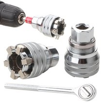 유니버설 스크류 렌치 소켓 조정 10-19mm 다기능 슬리브 렌치, 조절식 슬리브 10-19+컬러링 연결봉