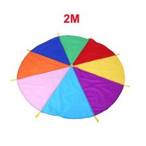 낚시파라솔 휴대용 편의점파라솔 카페 테라스 특대형 파라솔 2m3m3.6m6m 직경 야외 캠핑 레인보우 우산 낙하산 장난감 점프 자루 ballute 놀이 대화 형 팀워크 게임, 2M