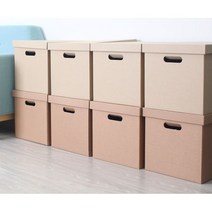 (니양몰) 총4개세트 중형 종이박스 수납함 종이 수납박스 원룸 수납박스
