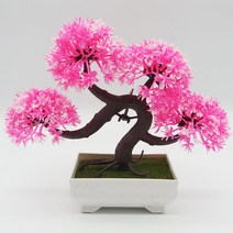 규즈몰 분재 조화 플랜테리어 인조 소나무 매화 나무 핑크