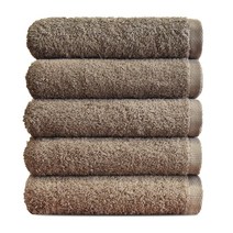 [쥬련제작소] 고중량 200g 호텔수건 코마사 5장 세트, 브라운