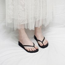 디아슈즈 르보 가벼운 통굽 쪼리 스펀지 웨지 슬리퍼 3cm