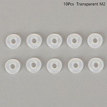 10pcs M2 M3 O 형상 실리콘 고무 와셔 충격 흡수기 진동 방지 F3 F4 플라이타워 비행 컨트롤러 RC 드론, M2Transparent