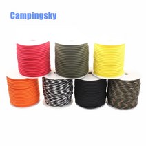 패러글라이딩장비 패러글라이딩자격증 행글라이딩 campsky paracord 550 4mm 밧줄 100ft paracord 생존 코드 끈 등반 캠핑 생존 키트, 19 옐로우