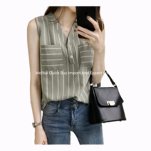 레이스 린넨 여성나시블라우스 여성 정장이너 쉬폰 스퀘어넥 민소매 블라우스 민소매쉬폰 라운드 면접