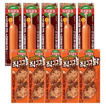 롯데햄 의성마늘 프랑크 70g 5개+ 직꾸닭 100g 5개/편의점 핫바 세트 후랑크 소세지, 1세트(합10개)