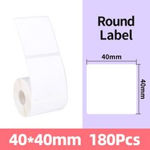 고주파실링기 Phomemo M110 M200 Papel 다목적 열 라벨 자기 접착 용지 원형 사각형 이름 보석 스티커 프린터, [02] Round 40x40mm