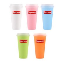 Supreme 슈프림 정품 텀블러 모음 보온보냉 손잡이, 04.슈프림 리유저블 텀블러 5p