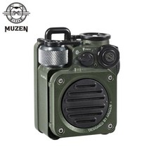 스피커 MUZEN와일드 미니 레트로 블루투스 50 무선 스피커 야외 방수 펑크 아트 생일 선물 크리에이티브 크리스마스 선물, Black