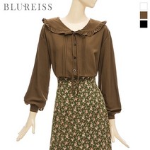 블루레이스 블루레이스 플랫카라핀턱블라우스_B2F1BL5081