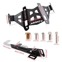 Evomosa 오토바이 액세서리 야마하 NMAX 155 2020-2021용 앞유리 전방 브래킷 바이오더