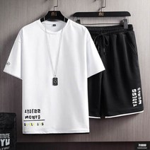 가바바 남성 반팔 트레이닝복 세트 간편하게 입기 좋은 여름 트레이닝복 세트 G60302