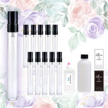 원형 향수글라스 10ml X 10개 세트 향수 KIT 만들기, 잉글리쉬페어프리지아