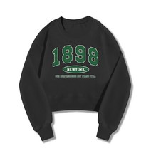 미스티그레이 WD 특양면 크롭 스틸 1898 맨투맨