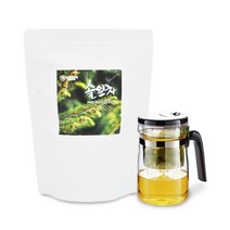 뉴트로웨이 솔잎차 100티백+ 티포트500ml 세트 국내산솔잎 100프로 국산 소나무잎 송엽 차 물 환 삼각티백 해썹 식수대용 추천