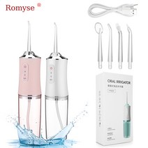 물치실 구강 세정기 치석제거기 치간 칫솔 모드 전기 충전식 방수 물 물 탱크 치아 클리너 워터피크, 분홍색