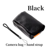 Pu 가죽 케이스 카메라 가방 소니 RX100 VII V VA M4 WX500 ZV1 HX99 Ricoh GRII 보호 스토리지 파우치, 04 Black with strap