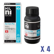 마이니 아이케어 루테인 아연 빌베리 블루베리 비타민A 츄어블 눈건강 마리골드 베타카로틴 황반 아세로라 침침한눈 눈피로 영양제 수험생 부모님, 4통