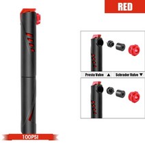휴대용 소형 무선 에어펌프 자전거 자충매트 공기펌프 west 바이킹 핸드 미니 펌프 타이어 공기 팽창기 schrader presta 밸브 볼 니들 호스 mtb 액세서리 펌프, 098 레드