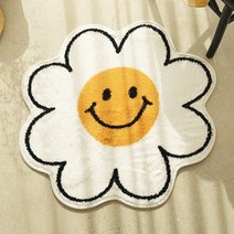 발매트 주방 러그 카페트 다용도 화장실매트 욕실매트 스마일 플라워 KK01, 6.원형3종발매트-꽃무늬(KK15)