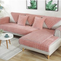 쇼파 천갈이 커버 리폼 솔리드 컬러 레드 소프트 두꺼운 플란넬 퀼트 소파 타월 플러시 미끄럼 방지 바닥 매트, 16 110x240cm 1pc, [01] Color 7