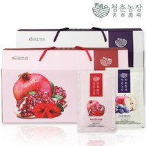 청춘농장 양배추즙 히비스커스 석류즙 늙은 호박즙 무안 자색양파즙 도라지배즙 푸룬 사과즙 건강즙, 청춘농장 히비스커스 석류즙 1박스 + 푸룬 사과즙 1박스 총 60포