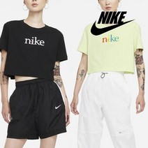 나이키 캐쥬얼한 여성 크롭 반팔 탑 2컬러