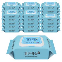 맑은하늘플러스 물티슈 캡형 80매X30팩 _ 2023978EA, 본상품선택