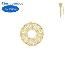 골프 티 나무 대나무 내구성 공 홀더 4 가지 골퍼 선물 액세서리, 50pcs 42mm bamboo