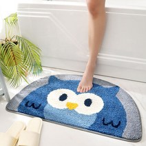 JHcompany 포근포근 애니멀 하프문 발매트, 부엉이