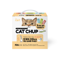 바이캣 캣찹 버라이어티 닭프 + 닭프 + 참해 고양이 간식 혼합맛 3종 x 20p 세트, 6세트, 닭고기유산균+닭고기크린베리+참치해산물 혼합맛
