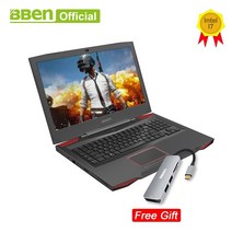 G17 게임용 노트북 NVIDIA GTX1060 Intel i7-7700HQ 7세대 Kabylake 17.3inch pro windows10 라이선스 DDR4 RAM, 16G 256G SSD 1TB HDD