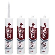 KCC 코레실 QS119E 1액형 방화용 실란트 전기/전자 방화 방수용 실리콘 300ml, 흑색 - 4개입