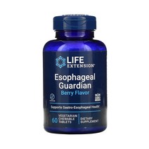 라이프익스텐션 Esophageal 가디언 베리맛 츄어블 60정 탄산칼슘 탄산수소칼륨 알긴산 엘라그산