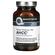 키노코 플래티넘 AHCC등급 표고버섯 균사체 750mg 60베지캡슐, 60정, 1개