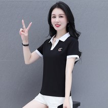 프린트 여름 캐주얼 골프테니스 셔츠 톱