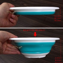 [붕어하늘] 접이식 떡밥 그릇 (소 중 대) 가벼운 무게 민물 낚시, 하늘색 소형(18cm), 1개