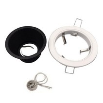 White Round Recessed Ceiling Downlight Base Holder 50Mm Mr6/gu0 Deep Light Source Anti Glare Spotlig, 01 NO Bulb, 01 A GU10