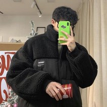 양모 코트 남자 벨벳 겨울 패딩 자켓