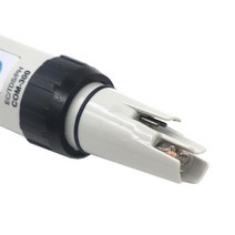 토양EC측정기 산도 수분 염류농도 전도도 농도계 염도 비료 hm com-300 콤보 미터 4 in 1 ec tds 온도 ph 미터 atc 교정 및 데이터 홀드 수질 테스터로, 플라이 프로브, 1개