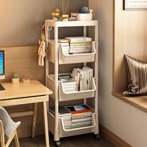 무타공마켓 웜톤 이동식 틈새 트롤리 선반 바로수납 오픈형