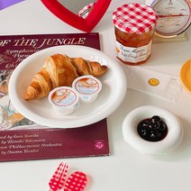 밀키화이트 도넛 접시 + 소스접시 세트, 1세트, 도넛접시 + 소스접시
