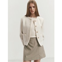 Dunst for WOMEN SPLIT MINI SKIRT KHAKI_UDSK4A202K2