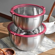 에지리 스텐 믹싱볼 펀칭볼 뚜껑 세트 2size, 마니에르 스텐 콤보 5L
