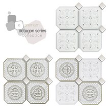 중앙데코 시트라인 옥타곤 모자이크타일 3종 실버 벽 바닥 수영장 상가 카페 인테리어 주방 욕실, 옥타곤모자이크/148mm 213+실버포인트, 1개