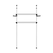 피에스산업 업그레이드 수납식선반202행거, 1개, 혼합 색상