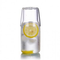 찻잔 유리잔 뚜껑컵 유리물병세트 550ml, 상세페이지 참조