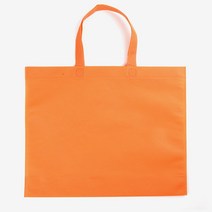 가로형 부직포 가방 쇼핑백 마트 시장 바구니 제작, 오렌지
